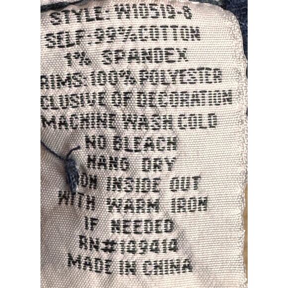 Johnny Was Workshop Navy Plaid Embroidered Floral Painter’s Smock Tunic Top Sz L - Picture 14 of 16